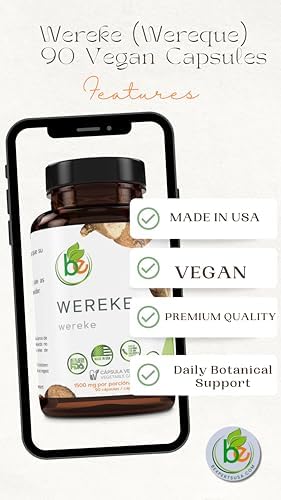 Wereke (Raíz de Wereque) – 90 Cápsulas Veganas, 1500 mg por Porción – Suplemento Herbal 100% Natural – Calidad Premium, No GMO, a Base de Plantas – - imagen 7
