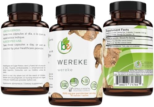Wereke (Raíz de Wereque) – 90 Cápsulas Veganas, 1500 mg por Porción – Suplemento Herbal 100% Natural – Calidad Premium, No GMO, a Base de Plantas – - imagen 8