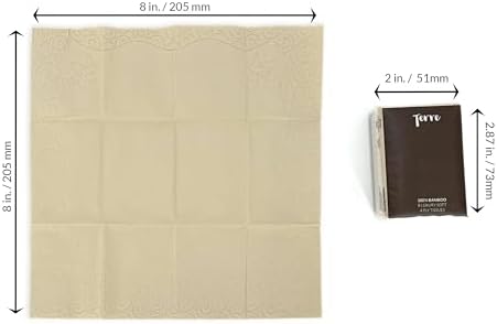 Pañuelos de Papel Terre de Bambú, 4 Capas, Sin Blanquear, Paquete de 10 (80 Pañuelos Totales), Ecológicos, Hipoalergénicos, Suaves y Resistentes - imagen 6