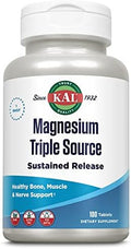 Suplemento KAL Complejo de Magnesio de Triple Fuente - Citrato, Malato y Óxido para Hombres y Mujeres, Liberación Prolongada para Corazón, Huesos, - imagen 1