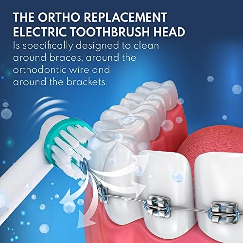 Cabezas de Cepillo de Repuesto para Oral-B Braun Professional Ortho y Kit Power Tip - Paquete de 8, Compatible con Cepillos Eléctricos Oral-B Pro - imagen 3