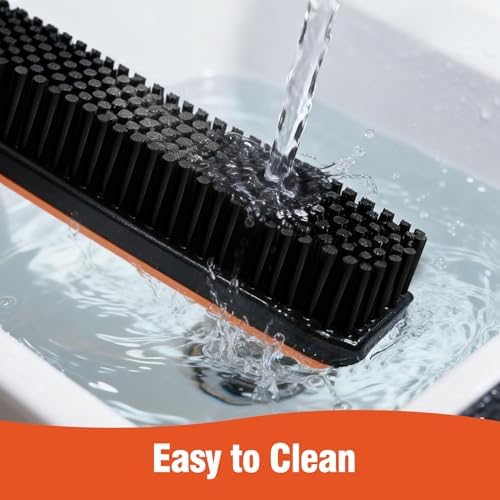 CLEANHOME Escoba de Goma para Pelo de Mascotas en Alfombra y Escaleras, Mango Ajustable, Herramienta para Remover Pelo de Perro y Gato en Pisos de - imagen 6