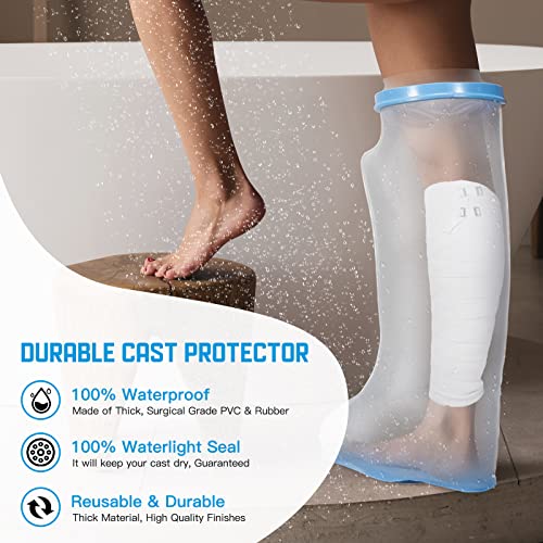 Cubierta Impermeable para Yeso de Pierna TANGKA para Ducha con Base Antideslizante Mejorada, Protector Sellado Reutilizable para Mantener Vendajes - imagen 2