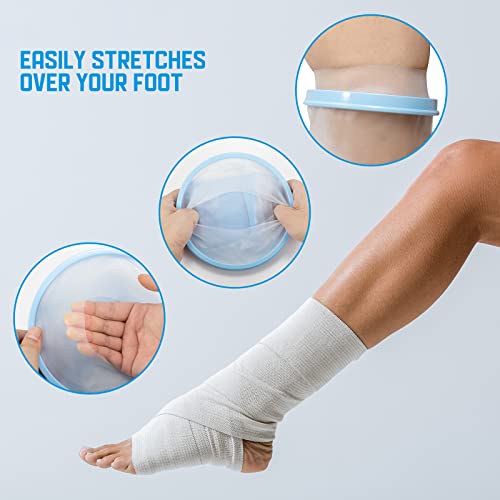 Cubierta Impermeable para Yeso de Pierna TANGKA para Ducha con Base Antideslizante Mejorada, Protector Sellado Reutilizable para Mantener Vendajes - imagen 4