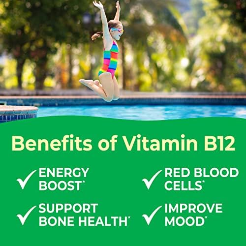 VitaWorks Vitamina B12 para Niños 1000 mcg Tabletas Masticables, Suplemento Vegano, Sabor Cereza, Sin OGM, Sin Gluten, 120 Masticables - imagen 3