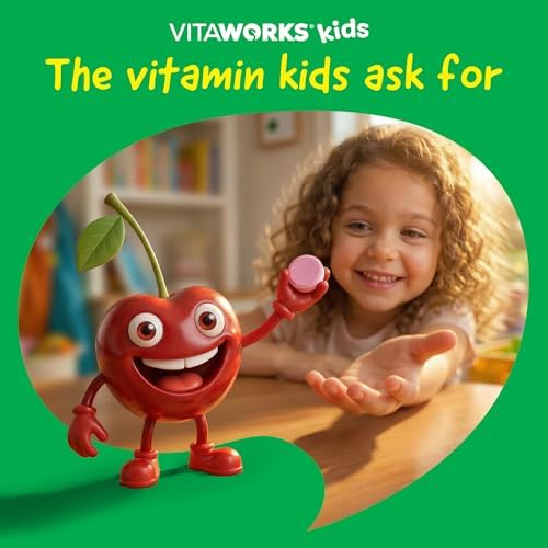 VitaWorks Vitamina B12 para Niños 1000 mcg Tabletas Masticables, Suplemento Vegano, Sabor Cereza, Sin OGM, Sin Gluten, 120 Masticables - imagen 8