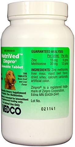 Tabletas Masticables NutriVed ZinPro para Perros (100 piezas) - imagen 2
