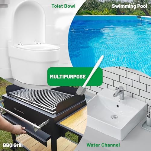 Limpiador de Inodoro con Piedra Pómez, Cepillo para Baño con Mango de 30CM, Refacciones para Eliminar Manchas de Agua Dura, Incluye 1 Varita + 10 - imagen 3