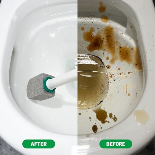 Limpiador de Inodoro con Piedra Pómez, Cepillo para Baño con Mango de 30CM, Refacciones para Eliminar Manchas de Agua Dura, Incluye 1 Varita + 10 - imagen 5