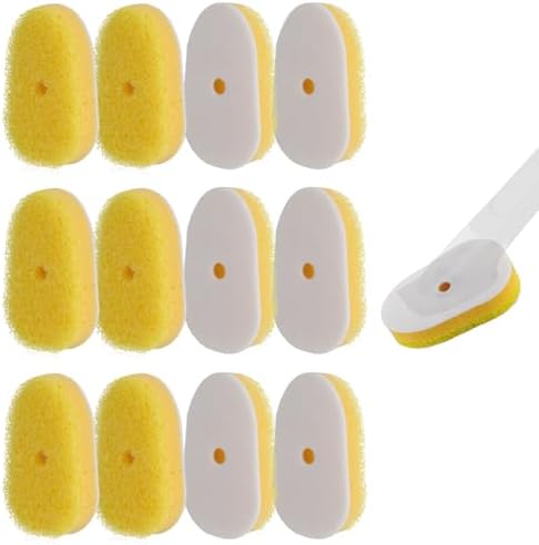 12 Paquetes de Recargas de Esponja para Varita de Platos Compatible con Scrub Daddy - Cabezas de Repuesto para Cepillo de Limpieza de Comida Pegada, - imagen 1