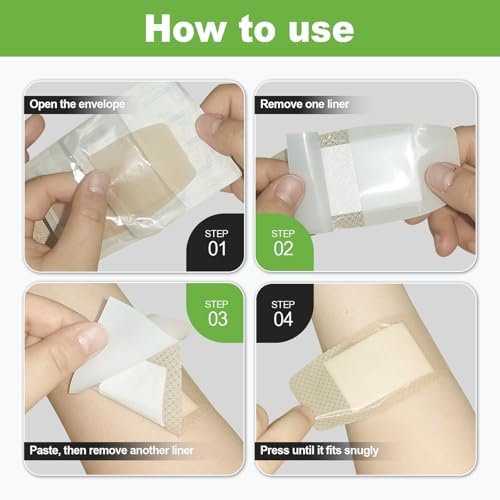 G+ GUIGABUL Curitas de Silicón para Piel Sensible, Tamaño Grande, 20 Piezas, Retiro Sin Dolor, Impermeables y Hipoalergénicas, 2x4 - imagen 3