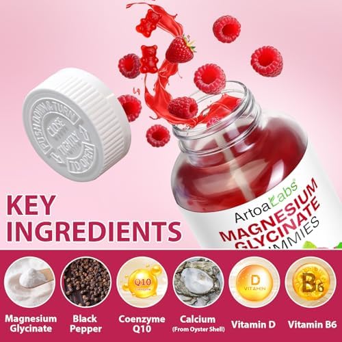 Gomitas de Magnesio Glicinato 120 piezas - Suplemento de Magnesio sin Azúcar - Apoya Sueño, Memoria, Ánimo, Relajación, Corazón y Huesos - imagen 3