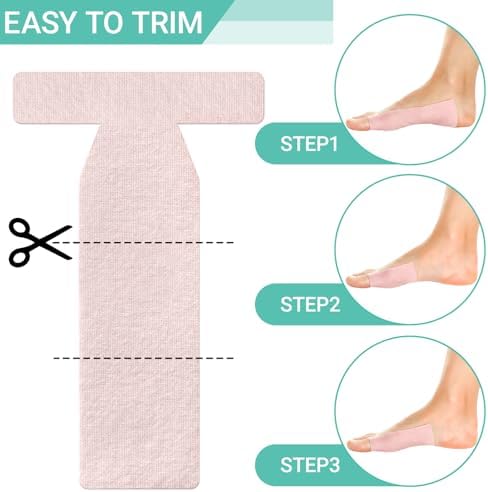 Faja para Dedo en Turf WESIYEE 12 Piezas, Corrector de Juanetes Impermeable para Mujeres, Soporte para Dedo Roto, Cinta Adhesiva Sin Látex para - imagen 3