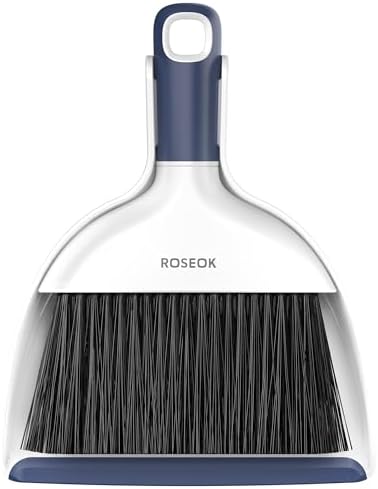 Set de Escoba y Recogedor Mini ROSEOK para Limpieza, Compacto para Escritorio, Cocina, Oficina y Auto, Azul Marino, 1 Paquete - imagen 1