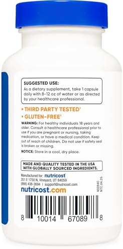 Nutricost Extracto de Corteza de Yohimbe 450mg (9mg de Alcaloides Yohimbina), 120 Cápsulas - Extra Fuerte, Libre de Gluten, No Transgénico - imagen 4