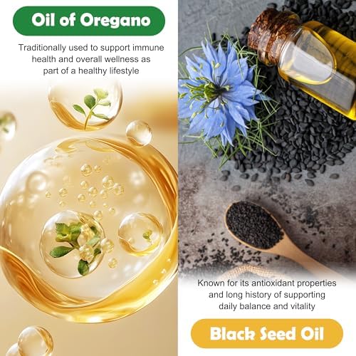 Mediora Aceite de Orégano con Aceite de Semilla Negra en Softgels, 300 Cápsulas, 2 en 1 Orgánicas para Digestión e Inmunidad, Libre de Gluten y No GMO - imagen 3