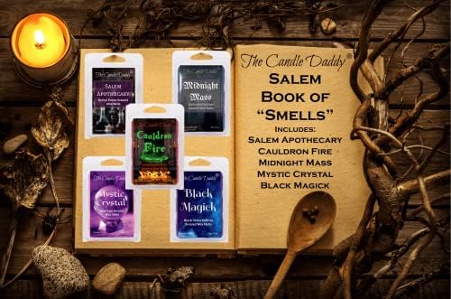 The Candle Daddy Salem Libro de Aromas Halloween 5 Pack - 5 Increíbles Ceritas de Cera - 30 Cubos en Total - 10 Onzas en Total - imagen 3