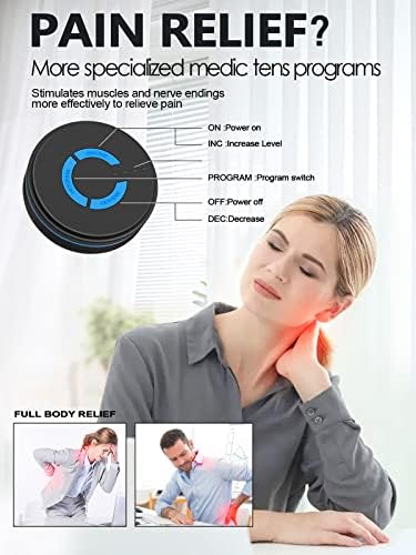 Pawfan Tens Negro con 2 Almohadillas, Mini Masajeador EMS de Microcorriente, Estimulador Muscular Multifuncional para Alivio del Dolor Corporal - imagen 4