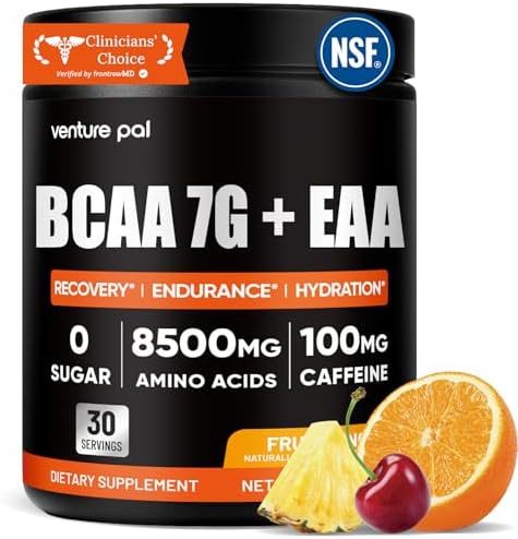 Venture Pal Polvo BCAA + EAA Sin Azúcar 7g | Apoya Recuperación Muscular, Crecimiento, Fuerza y Resistencia – 9 Aminoácidos Esenciales con - imagen 1