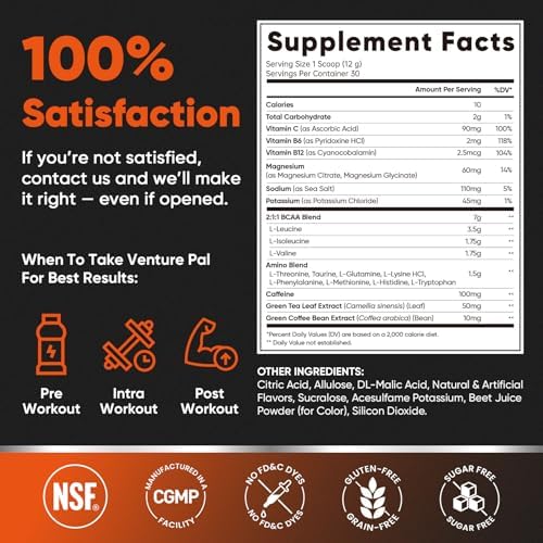 Venture Pal Polvo BCAA + EAA Sin Azúcar 7g | Apoya Recuperación Muscular, Crecimiento, Fuerza y Resistencia – 9 Aminoácidos Esenciales con - imagen 7