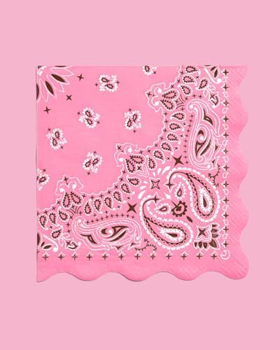 Servilletas Cowgirl xo, Fetti – 24 Servilletas de Papel | Bandana Rosa, Fiesta Western, Despedida de Soltera, Cumpleaños, Decoración Glam, Yeehaw, - imagen 5