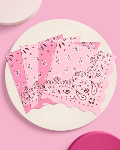 Servilletas Cowgirl xo, Fetti – 24 Servilletas de Papel | Bandana Rosa, Fiesta Western, Despedida de Soltera, Cumpleaños, Decoración Glam, Yeehaw, - imagen 7