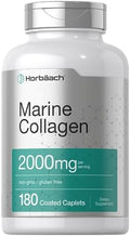 Horbäach Péptidos de Colágeno Marino 2000mg | 180 Cápsulas | Tipo 1 con Calcio | Suplemento Libre de OGM y Gluten - imagen 1