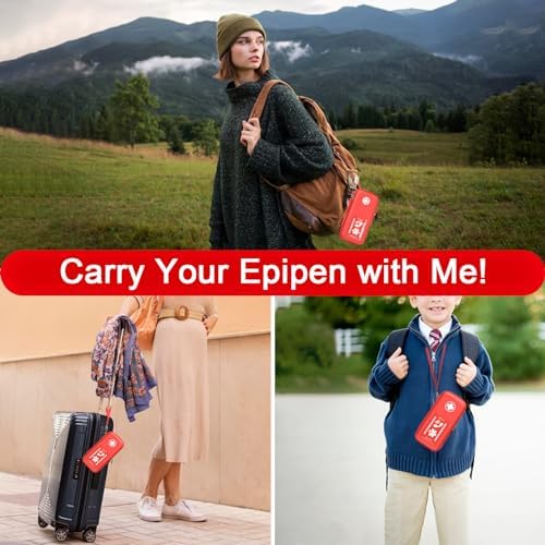 Funda para EpiPen, Bolsa Médica Dura con Mosquetón para 2 EpiPens, Inhalador, Auvi-Q, Gotas para los Ojos, Antihistamínicos y Medicamentos para - imagen 7