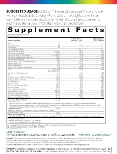Rainbow Light Kids One + Multivitamínico | 50 Tabletas Masticables | Con Hierro y Probióticos Amigables para el Estómago | Sabor Fruta Punch | - imagen 2