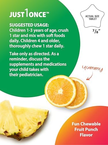 Rainbow Light Kids One + Multivitamínico | 50 Tabletas Masticables | Con Hierro y Probióticos Amigables para el Estómago | Sabor Fruta Punch | - imagen 5