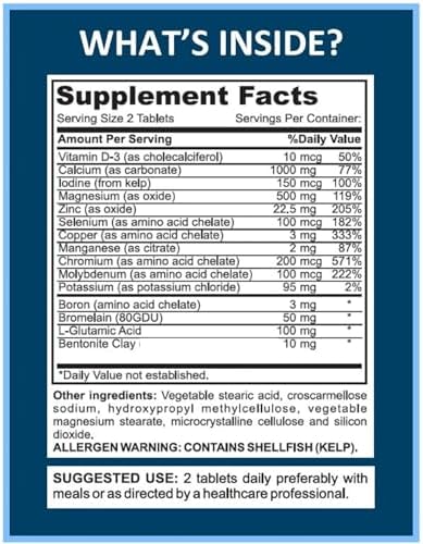Suplemento Mega Minerals de Youfit Nutrition | Minerales Traza | Fórmula Premium para Salud Inmunológica | Sin Hierro | Todo en Uno | 1000mg Calcio - imagen 2