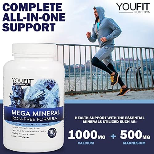 Suplemento Mega Minerals de Youfit Nutrition | Minerales Traza | Fórmula Premium para Salud Inmunológica | Sin Hierro | Todo en Uno | 1000mg Calcio - imagen 4