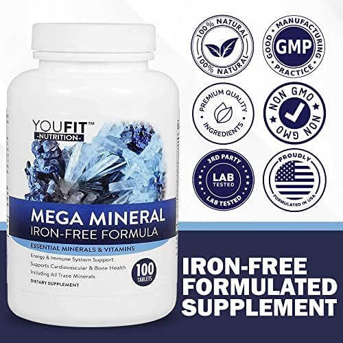 Suplemento Mega Minerals de Youfit Nutrition | Minerales Traza | Fórmula Premium para Salud Inmunológica | Sin Hierro | Todo en Uno | 1000mg Calcio - imagen 5