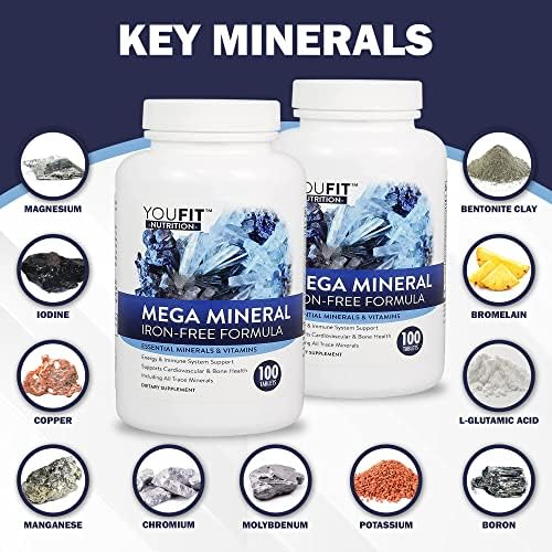 Suplemento Mega Minerals de Youfit Nutrition | Minerales Traza | Fórmula Premium para Salud Inmunológica | Sin Hierro | Todo en Uno | 1000mg Calcio - imagen 6