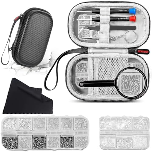Kit de Reparación de Gafas con Tornillos, Mini Kit de Reparación, Incluye Almohadillas de Silicón, Pinzas y Destornillador para Gafas y Lentes de Sol - imagen 1