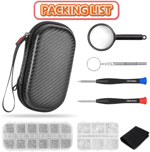 Kit de Reparación de Gafas con Tornillos, Mini Kit de Reparación, Incluye Almohadillas de Silicón, Pinzas y Destornillador para Gafas y Lentes de Sol - imagen 6