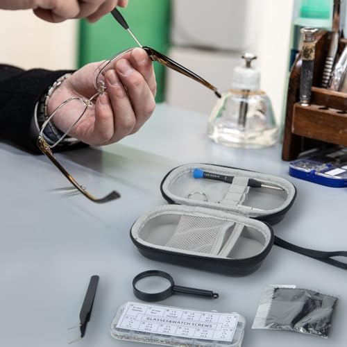 Kit de Reparación de Gafas con Tornillos, Mini Kit de Reparación, Incluye Almohadillas de Silicón, Pinzas y Destornillador para Gafas y Lentes de Sol - imagen 7
