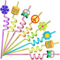Favoritos para Fiesta de los 60's, 24 Recortes Retro de Flores, Popotes de Paz y Limpieza, Suministros para Fiesta Psicodélica y Cumpleaños Tie Dye - imagen 1