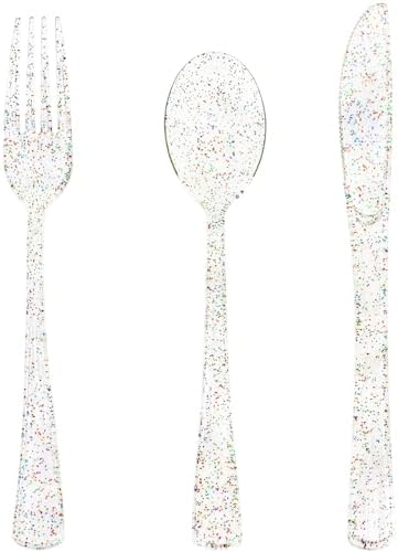 Juego de Utensilios de Plástico Verde Salvia de 150 Piezas: 50 Cucharas, 50 Cuchillos y 50 Tenedores Desechables para Cumpleaños, Baby Shower, - imagen 8