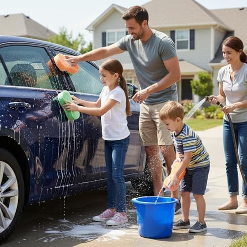 TOPZEA 15 Piezas de Esponjas para Lavado de Autos, Esponjas Grandes y Gruesas para Limpieza de Auto, Bicicleta, Barco, Cocina, Baño y Azulejos, - imagen 5