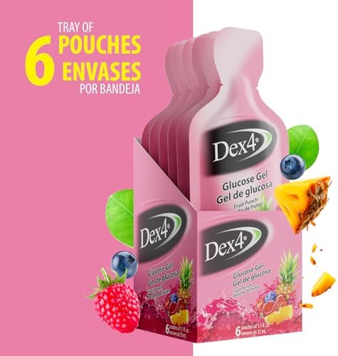 Paquete de Gel de Glucosa Dex4, 15g, Acción Rápida, Pre-medido, 6 Piezas, Sin Grasa, Sin Gluten, Sabor Fruta Punch - imagen 2