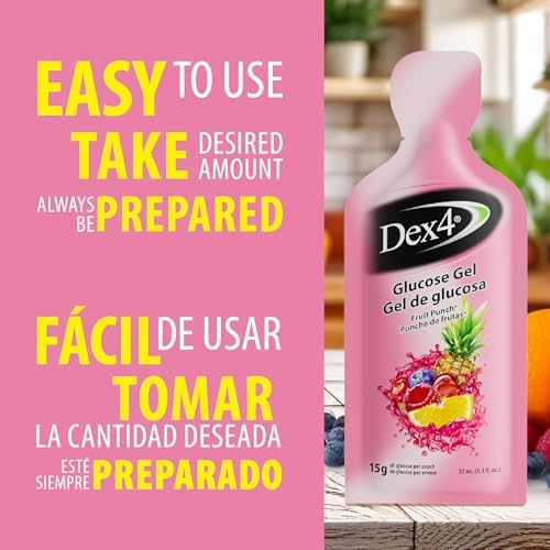 Paquete de Gel de Glucosa Dex4, 15g, Acción Rápida, Pre-medido, 6 Piezas, Sin Grasa, Sin Gluten, Sabor Fruta Punch - imagen 6