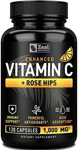 Vitamina C con Rosa Mosqueta 1000mg - Suplemento de Ácido Ascórbico - Cápsulas de Alta Dosis para Apoyo Inmunológico - 120 Cápsulas - imagen 1