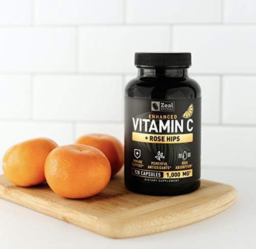 Vitamina C con Rosa Mosqueta 1000mg - Suplemento de Ácido Ascórbico - Cápsulas de Alta Dosis para Apoyo Inmunológico - 120 Cápsulas - imagen 8
