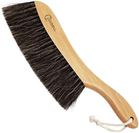 Cepillo de Caballo para Limpieza del Hogar, Escoba de Mano con Mango de Madera, Cepillo Suave de 14 para Muebles, Cama, Chimenea y Auto - imagen 1