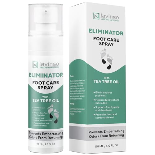 Spray Lavinso para el Cuidado del Pie de Atleta con Aceite de Árbol de Té – Desodorante para Zapatos y Eliminador de Olores para Pies - imagen 1
