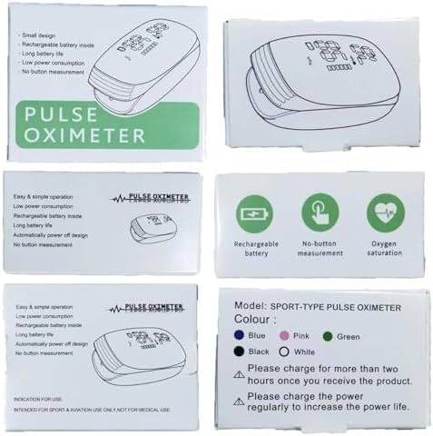 Oxímetro de Pulso Recargable de Dedo - Monitor de Saturación de Oxígeno en Sangre con Lectura Rápida y Precisa de SpO2 para Deportes al Aire Libre - imagen 6