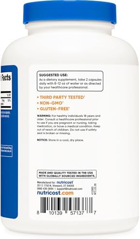 Nutricost Magnesio+ Fuerza Regular (210mg, 240 Cápsulas) - 120 Porciones, con Glicinato y Óxido de Magnesio, Sin OGM, Sin Gluten y Apto para Veganos - imagen 4
