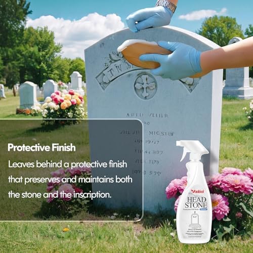 Limpiador de Tumbas y Memoriales, Limpiador de Granito, Elimina Suciedad y Crecimiento Vegetal, Restaura el Brillo Natural, 10.14 Fl Oz - imagen 4