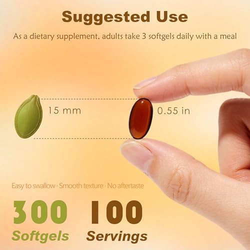 Aceite de Semilla de Calabaza con Palma Enana | 300 Softgels | Aceite de Linaza, Aceite de Semilla de Comino Negro y Biotina | Prensado en Frío, - imagen 4